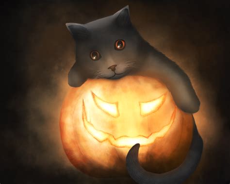 Halloween Cat by JulFilippova on DeviantArt