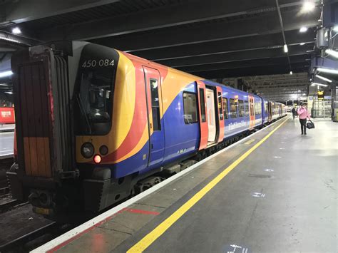 South Western Railway Class 450 Siemens Desiro EMU at London Waterloo, still in South West ...