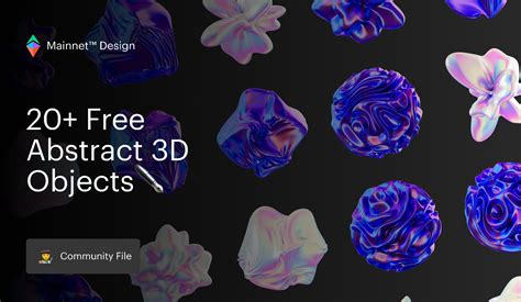 20+ Free Abstract 3D Objects ️(Community) | Figma