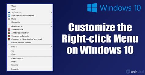 How to Customize the Right-click Menu on Windows 10 PC