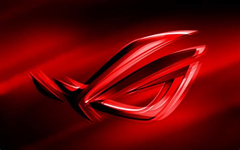 Download wallpapers 4k, RoG red logo, red blurred background, Republic of Gamers, RoG 3D logo ...