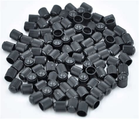 100pcs Black Plastic Tire Rim Wheel Valve Stem Caps Black Color-in Valve Stems & Caps from ...