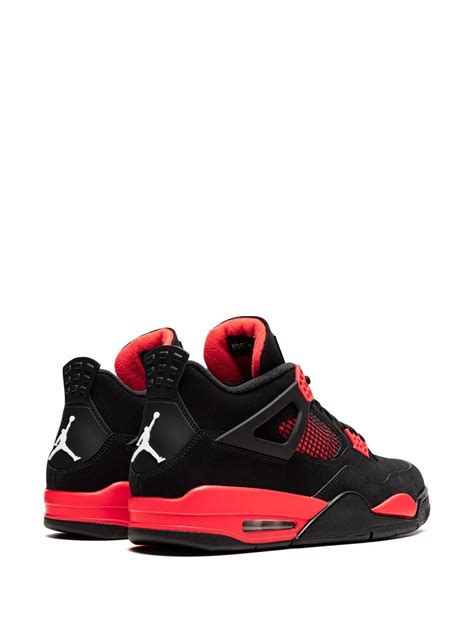 Jordan Air Jordan 4 Retro "Red Thunder" Sneakers | Black | FARFETCH