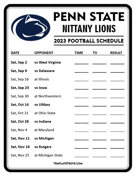 Psu Football Schedule 2024 Printable Free Calendar - lucia ronica