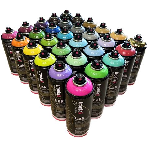 NEW! 2023 30 Colour Ironlak Acrylic Spray Paint Sampler - Ironlak Spray Paint, Graffiti Markers ...