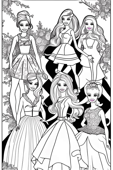 Coloring Barbie And Friends Selfie Time Barbie Coloring Pages – NBKomputer