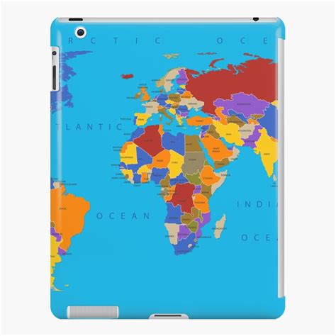 "world map poster | world map for education | World Premier Wall Map Poster" iPad Case & Skin ...