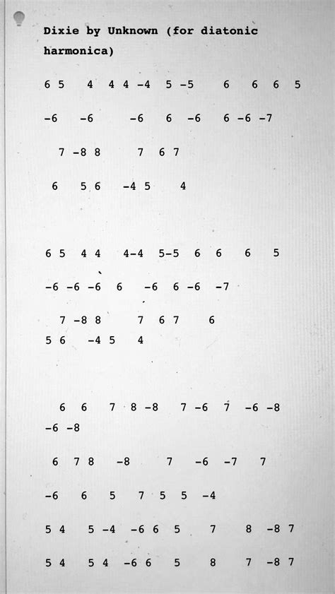 Harmonica tabs of canon in d by pachelbel – Artofit