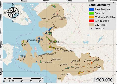 The site suitability map for switchgrass cultivation | Download ...