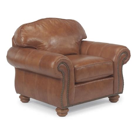 Bexley Leather Chair with Nailhead Trim 3648-10 by Flexsteel Furniture at Riley's Furniture ...