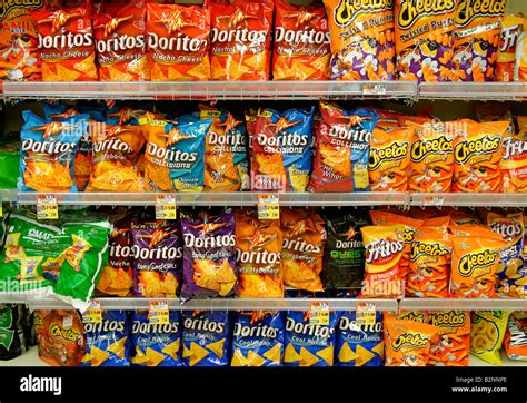 Junk food section of a supermarket Stock Photo - Alamy