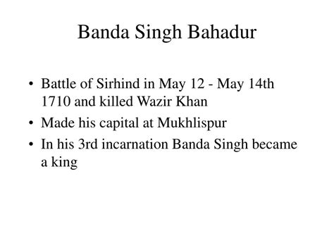 PPT - Banda Singh Bahadur PowerPoint Presentation, free download - ID ...