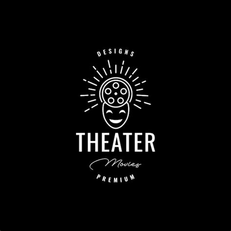 Premium Vector | Mask theater smile movie logo design