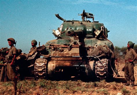 Indian Army Sherman Tank at Asal Uttar, one of the largest tank battles fought during the Indo ...