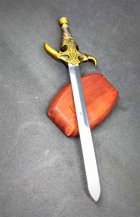 Classic Medieval Letter Opener Sword With Stand - Gizmoway