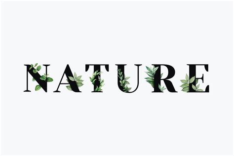 Botanical NATURE psd word typography | free image by rawpixel.com / Aum | Vector words, Nature ...