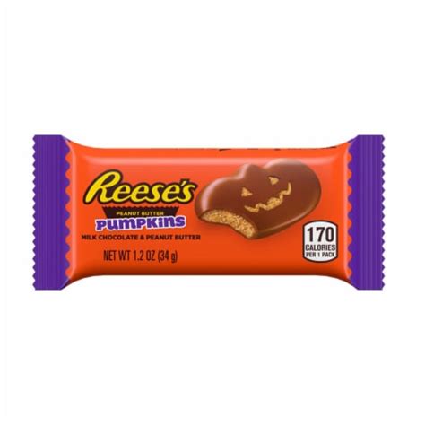 REESE'S Milk Chocolate Peanut Butter Pumpkins Halloween Candy Pack, 1.2 ...