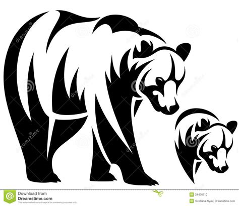 Bear vector emblem | Bear tattoo designs, Animal heads, Bear silhouette