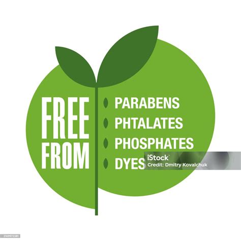 Free From Parabens Dyes Semicircle Label Stock Illustration - Download ...