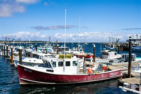 Docks and Fishing Boats on MacMillan Pier, Provincetown, MA. Editorial ...