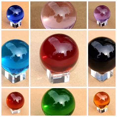 Seven Color Crystal Ball 40mm 60mm 100mm 200mm 300mm Pure K9 Crystal ...