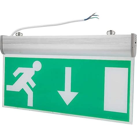 LED emergency exit light, LED emergency signal light, Green safety evacuation lighting for ...