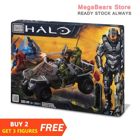 Mega Bloks Construx Halo 97011 Warthog Resistance Building Blocks Construction Toys - Stacking ...