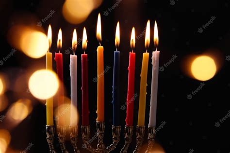 Free Photo | Hanukkah decoration with candles