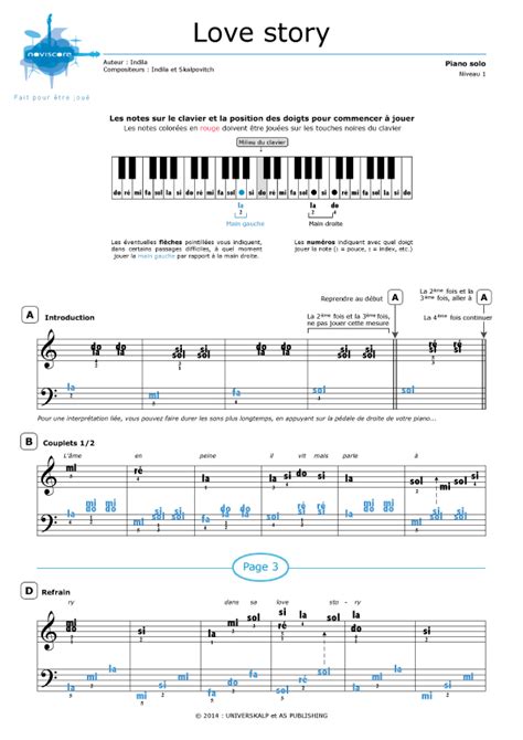 Piano sheet music Love Story (INDILA) | Noviscore sheets