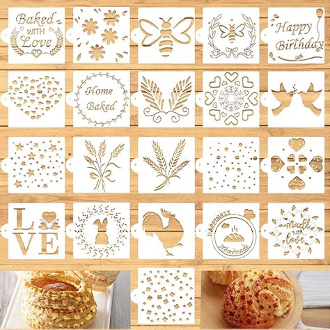 21 PCS Bread Stencils for Sourdough Artisan Pie | Ubuy India