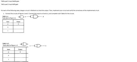Solved 7400 quad 2-input NAND gate 7402 quad 2-input NOR | Chegg.com ...