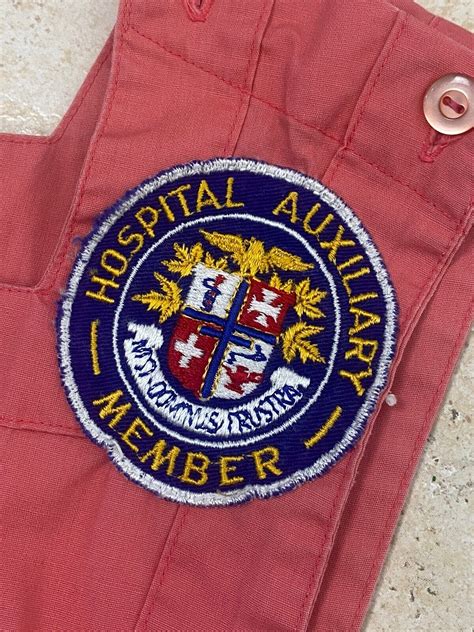 Vtg 60s Hospital Auxiliary Uniform Women’s Size 8 Pin… - Gem