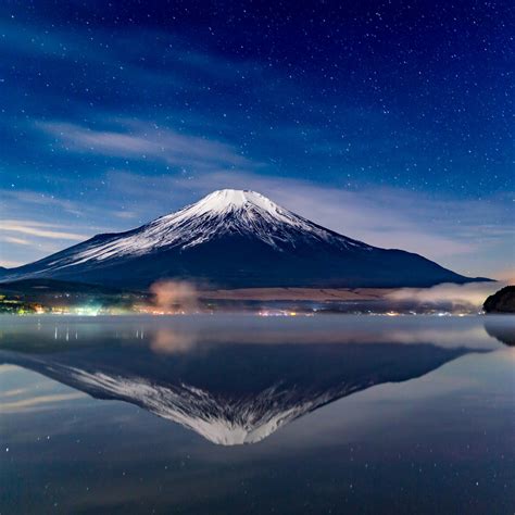 2932x2932 Mount Fuji Night Reflections Ipad Pro Retina Display ,HD 4k ...