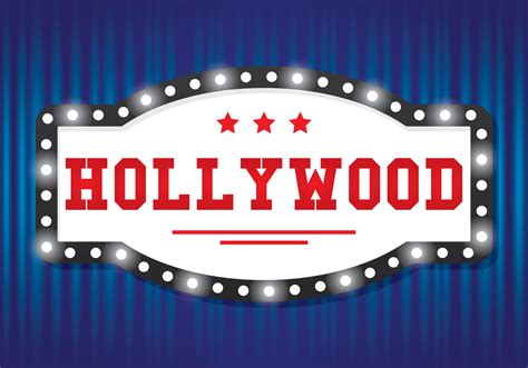 Hollywood Light Sign 132948 Vector Art at Vecteezy