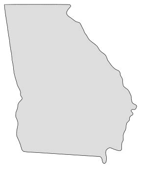 State Of Georgia Map Outline - Davida Francoise