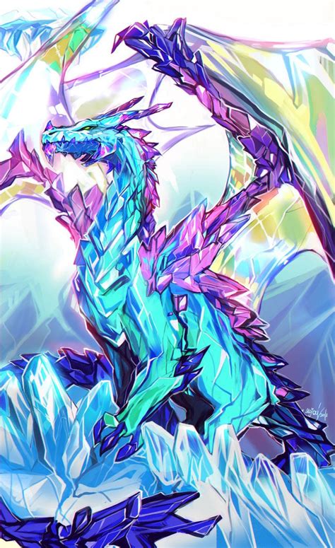 Crystal Dragon by Enijoi on deviantART | Dragon artwork fantasy, Mythical creatures art, Dragon art