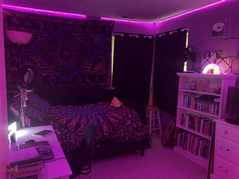 LED strip lights and stuff from amazon lmao | Neon room, Room decor bedroom, Aesthetic bedroom