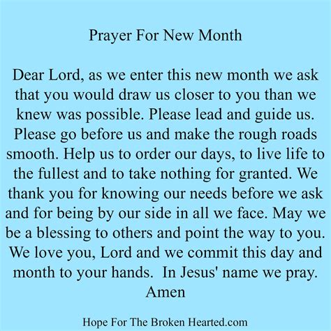 Prayer for a New Month Christian Quotes Prayer, Christian Prayers ...