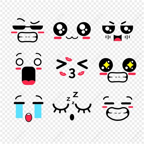 Hand Drawn Design Kawaii Emoji Elements,twitter Emoji,meme PNG Transparent Image And Clipart ...