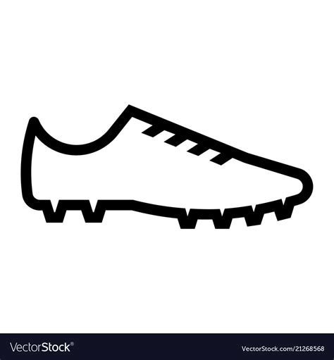 Outline beautiful soccer shoe icon Royalty Free Vector Image