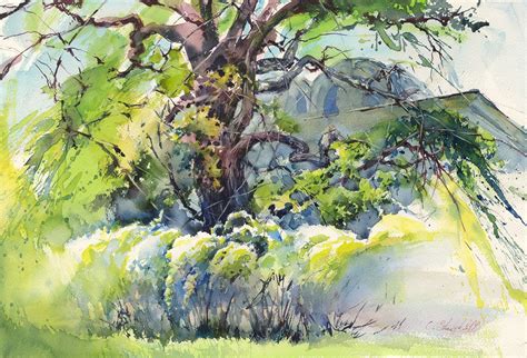 Oak Tree Watercolor Painting Print Wood Painting Giclee on - Etsy | Tree watercolor painting ...