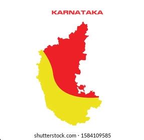 Karnataka Map Red Yellow Flag Stock Vector (Royalty Free) 1584109585 | Shutterstock