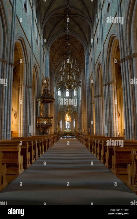 Uppsala cathedral interior Stock Photo - Alamy