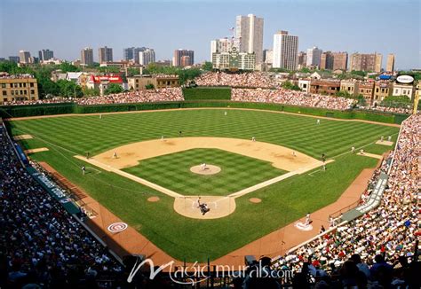 High Angle View of Wrigley Field Mural by Magic Murals