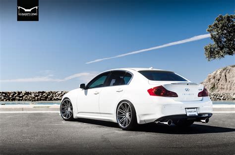 Rebellious Beauty: White Infiniti G37 Boasting Stylish Aftermarket ...