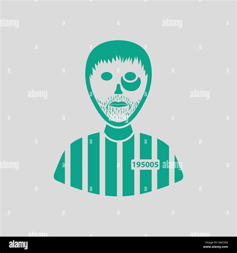 Prisoner icon. Gray background with green. Vector illustration Stock Vector Image & Art - Alamy