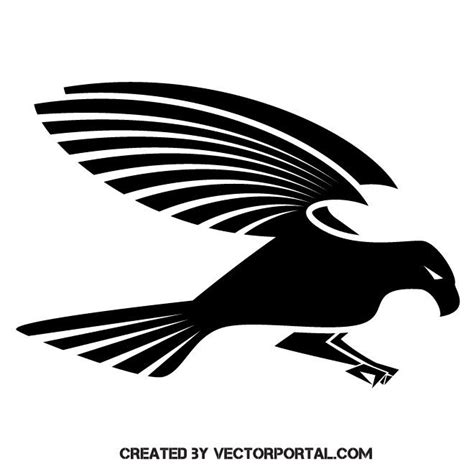 Falcon vector silhouette | Cool paintings, Silhouette, Vector