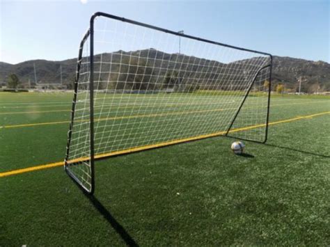 Vallerta 12 X 6 Ft. Black Powder Coated Galvanized Steel Soccer Goal W ...