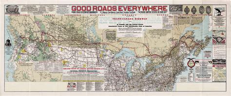 1928 map featuring a proposed Trans Canada Highway - Rare & Antique Maps