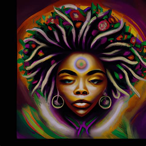 Stunning Beautiful Black Children Intricate Locs Queen 3d Art Portrait ...